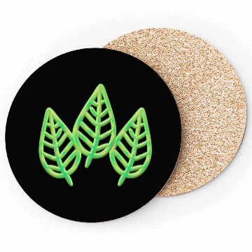Discover three leaves leaf icon nature green Coasters