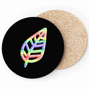 Discover leaf icon nature colorful Coasters