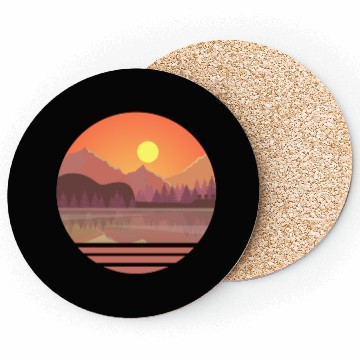Discover Guitar Player Retro Reflection Acoustic Electric Coasters