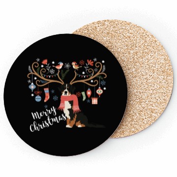Discover Bernese Mountain Dog Christmas Coasters