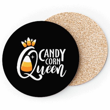 Discover Candy Corn Queen Funny Halloween Costume Gift Coasters