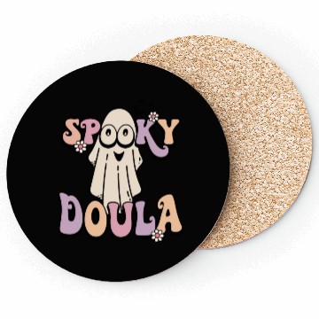 Discover Cute Spooky Doula Halloween Retro Coasters