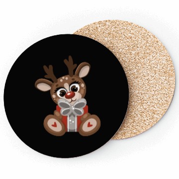 Discover Cute Christmas Deer with a gift Coasters