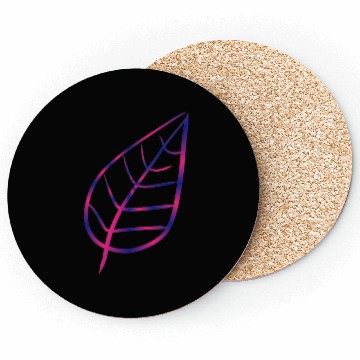 Discover Leaf icon nature pink Coasters