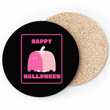 Discover Pink Cute Halloween Coasters