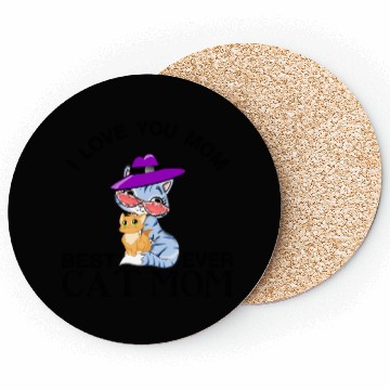 Discover best cat mom ever Coasters
