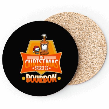 Discover My christmas spirit is bourbon Coasters