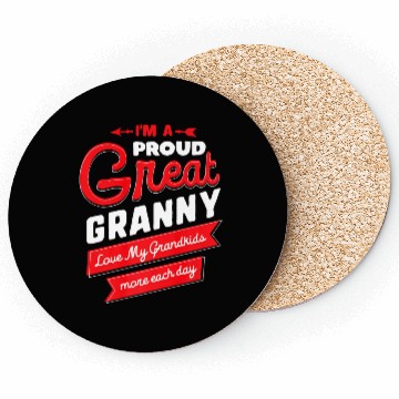 Discover Proud Great Granny Love My Grandkids Grandma Gift Coasters