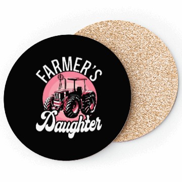 Discover Farming Farmer Daughter Tractor Coasters