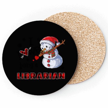 Discover I Love Being A Librarian Snowman Dab Christmas Coasters