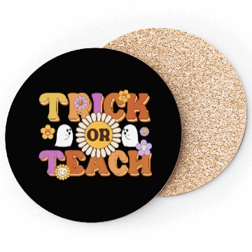 Discover Trick Or Teach Ghost Teacher Halloween Costume Coasters