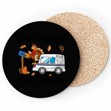 Discover One Thankful Postal Worker Coasters