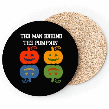 Discover Halloween Pregnancy Man Pumpkin Coasters Funny Part