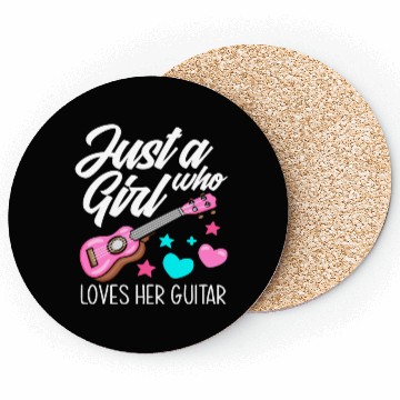 Discover Guitar Girl Guitar Player Coasters