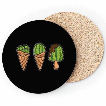 Discover Cactus Ice Cream Sweet tooth Gift Coasters