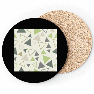 Discover pattern design triangle seamless green Coasters