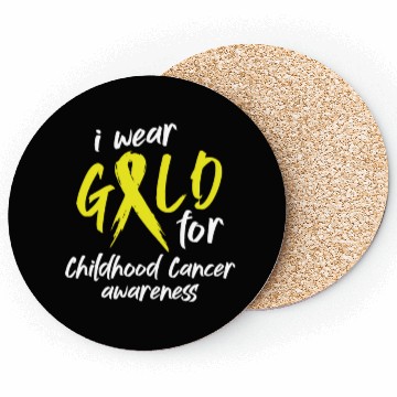 Discover I Wear Gold For Childhood Cancer Awareness Coasters