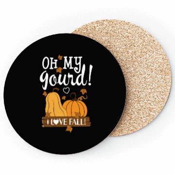 Discover Fall Leaves Pumpkin Lovers Oh My Gourd I Love Fall Coasters