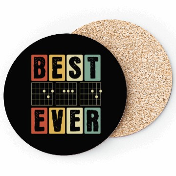Discover Best Dad Ever - Funny Daddy Guitar Player Musician Coasters