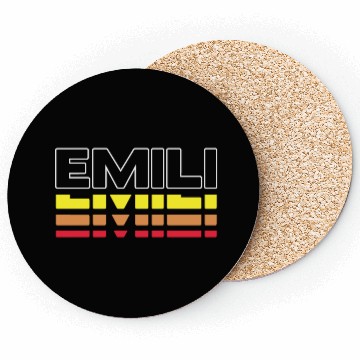 Discover Emili First Name Funny Vintage Sunset Emili Coasters