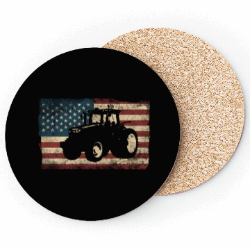 Discover Farming Farmer American Flag Us Coasters