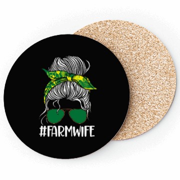Discover Farming Farmer Girl Wife Sun Coasters
