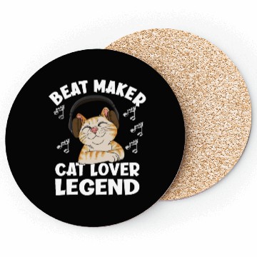 Discover Beat Maker Cat Lover Legend Coasters