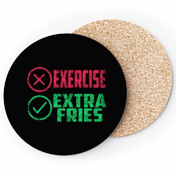 Discover Exercise Extra Fries Gym Chips Workout Coasters