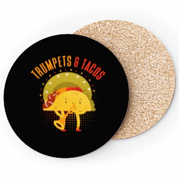 Discover Funny Trumpet Player Taco Lover Coasters