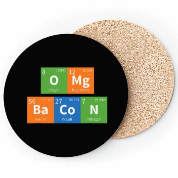 Discover OMG Bacon Science Periodic Table Coasters