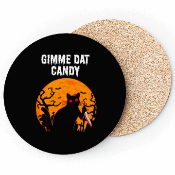 Discover Gimme Dat Candy Creepy Cat Spooky Halloween Coasters