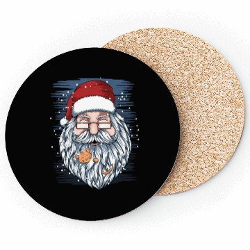 Discover santa and kittens merry christmas Coasters