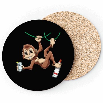 Discover Funny Monkey drinking Grain Chimpanzee Coasters