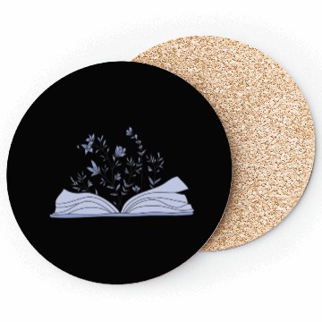 Discover flowers growing from book Coasters
