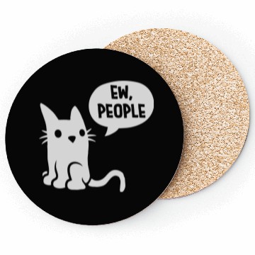 Discover comic cat ew people Coasters