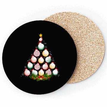 Discover Matching Christmas Pajama Golf Balls Xmas Tree Coasters