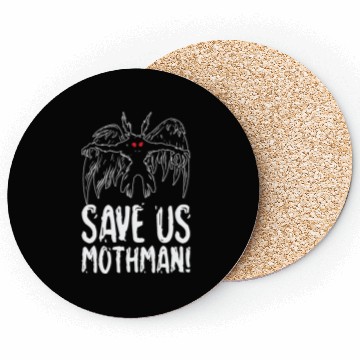Discover Halloween Mothman Mythical Line Art Beast Monster Coasters