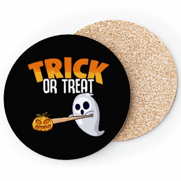 Discover Creepy Baseball Pumpkin Ghost For Trick Or Treat Coasters