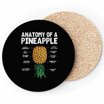 Discover upside down anatomy of a pinapple Coasters