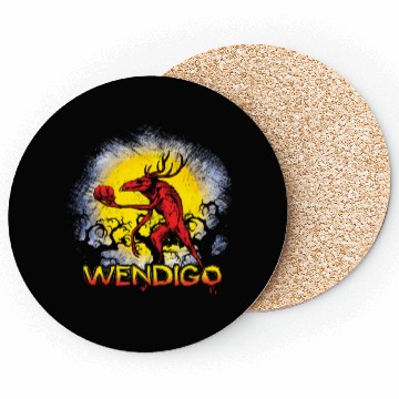 Discover Folk Creature Wendigo Forest Halloween Cryptid Coasters