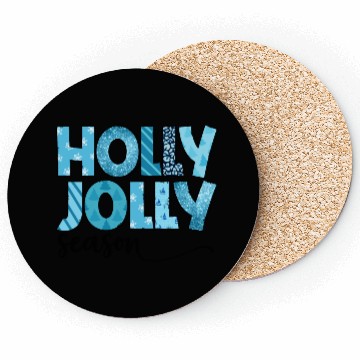 Discover Holly Jolly season sublimation Coasters