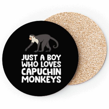 Discover Just a Boy Who Loves Capuchin Monkeys Coasters