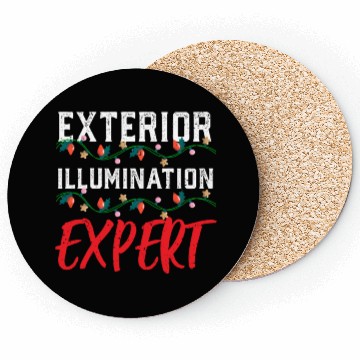 Discover Funny Christmas Light Exterior Illumination Expert Coasters