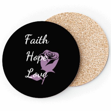 Discover Faith Hope Love with a Rose Coasters