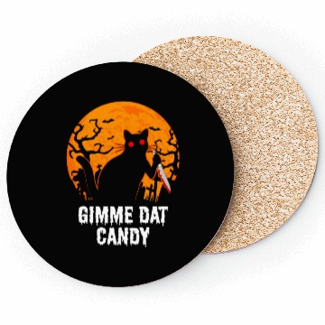 Discover Gimme Dat Candy Creepy Cat Spooky Halloween Coasters