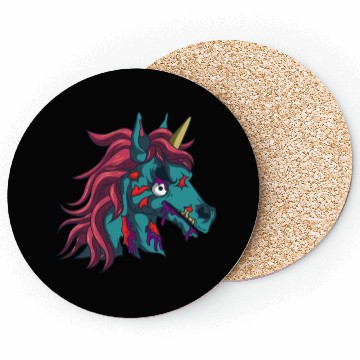 Discover Zombiecorn Zombie Unicorn Goth Gothic Halloween Coasters
