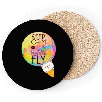 Discover Fly to The Imagination Cute Design Positive Quote Coasters