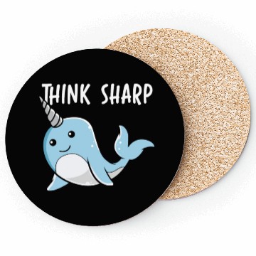 Discover Think Sharp Narwhal Unicorn Of The Sea Animal Coasters