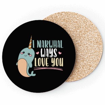 Discover I Narwhal Ways Love You Unicorn Of The Sea Animal Coasters