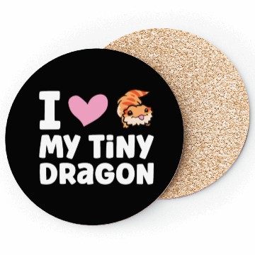 Discover I Love My Tiny Dragon Reptile Pogona Lizard Coasters